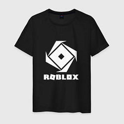 Футболка хлопковая мужская ROBLOX WHITE LOGO, цвет: черный