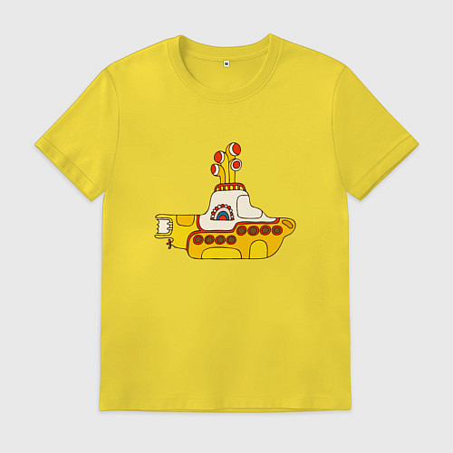 Мужская футболка The Beatles Yellow Submarine в дудл стиле / Желтый – фото 1