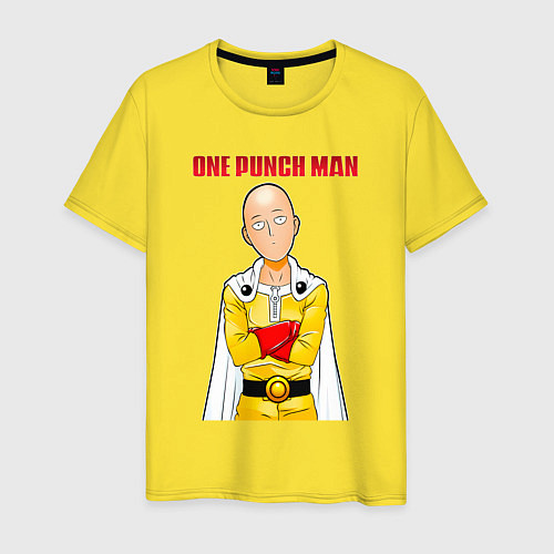 Мужская футболка Сайтама безразличие One Punch-Man / Желтый – фото 1