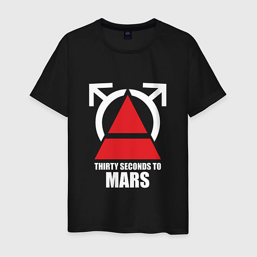 Мужская футболка 30 Seconds To Mars Logo / Черный – фото 1