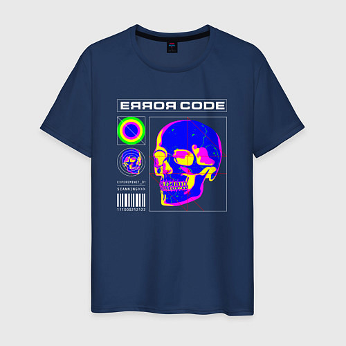 Мужская футболка ERROR CODE / Тёмно-синий – фото 1