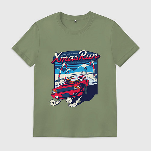 Мужская футболка Xmas Run / Авокадо – фото 1