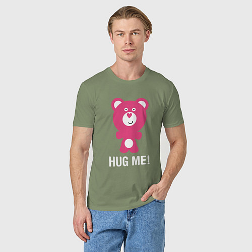 Мужская футболка Мишка обнимашка / Авокадо – фото 3