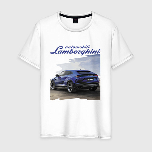 Мужская футболка Lamborghini Urus Sport / Белый – фото 1