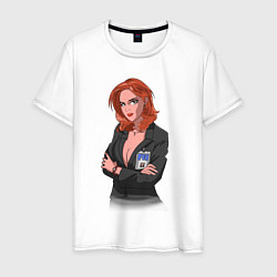 Футболка хлопковая мужская Dana Scully X-Files, цвет: белый