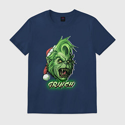 Футболка хлопковая мужская Гринч - похититель Рождества, цвет: тёмно-синий