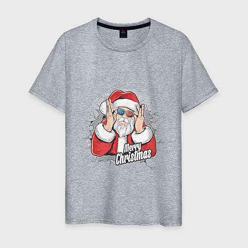 Мужская футболка Cool Santa / Меланж – фото 1