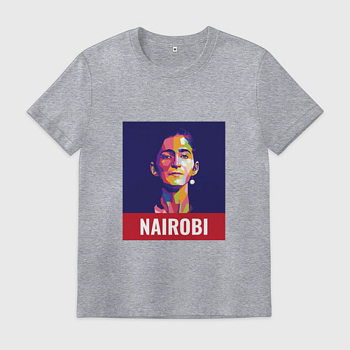 Мужская футболка Nairobi - Money Heist / Меланж – фото 1