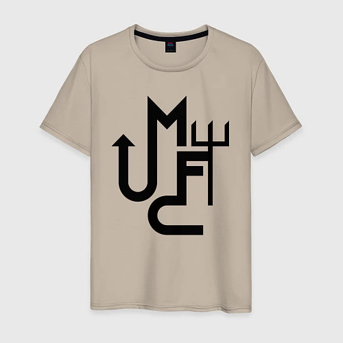 Мужская футболка Манчестер Юнайтед минимализм / Миндальный – фото 1