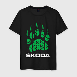 Футболка хлопковая мужская SKODA ШКОДА ХИЩНИК, цвет: черный