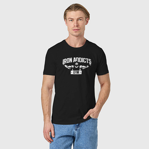 Мужская футболка Iron Addicts Gym / Черный – фото 3