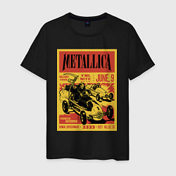 Футболка хлопковая мужская Metallica - Iowa speedway playbill, цвет: черный