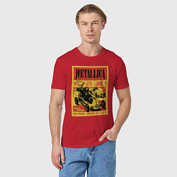 Футболка хлопковая мужская Metallica - Iowa speedway playbill, цвет: красный — фото 2