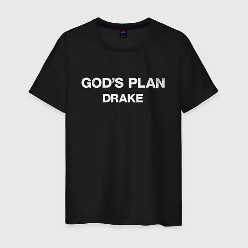 Мужская футболка Gods Plane, Drake / Черный – фото 1