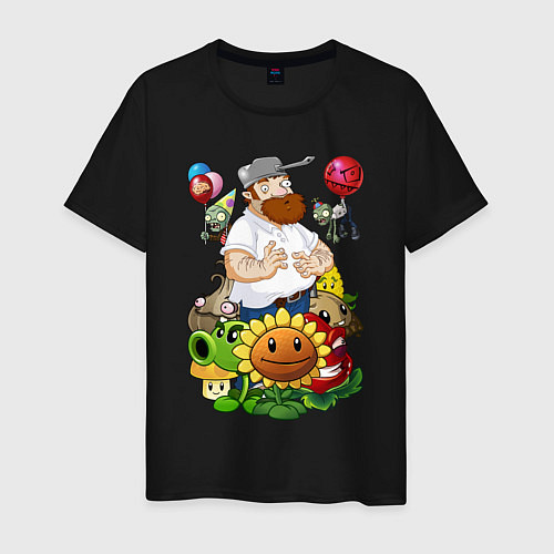 Мужская футболка Craaaaazy Dave / Черный – фото 1