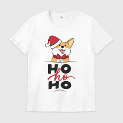Мужская футболка Corgi Ho ho Ho