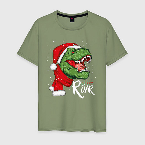 Мужская футболка T-rex Merry Roar / Авокадо – фото 1