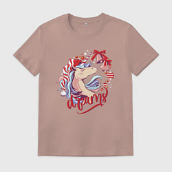 Мужская футболка Christmas unicorn Dreams