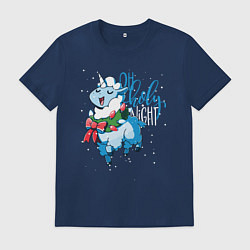 Мужская футболка Llama Oh holy night