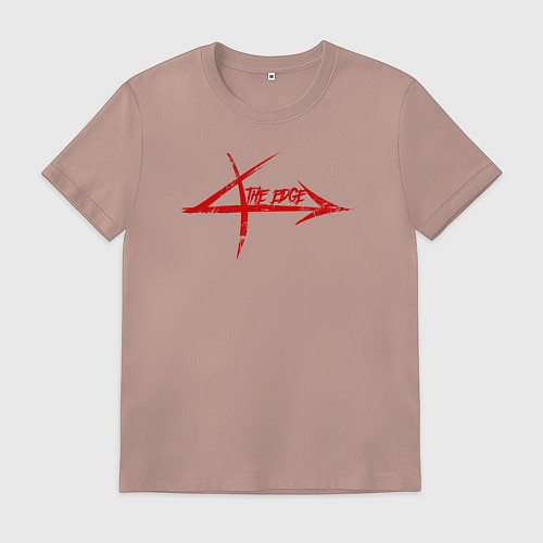 Мужская футболка The edge / Пыльно-розовый – фото 1