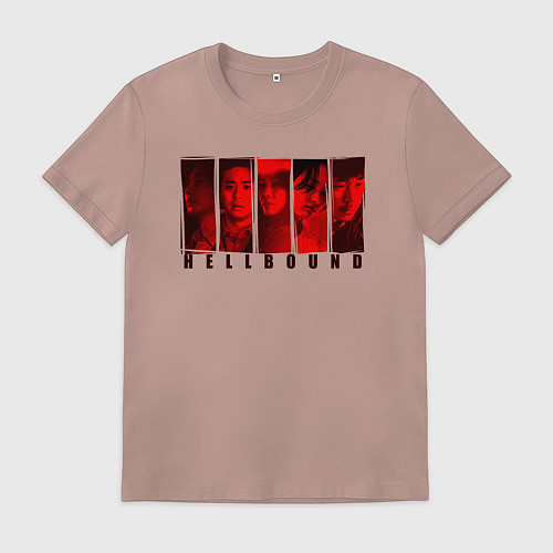 Мужская футболка Персонажи hellbound / Пыльно-розовый – фото 1
