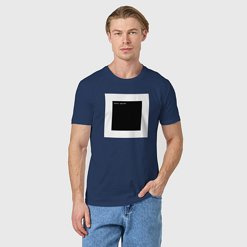 Мужская футболка Чёрный квадрат программиста Hello World / Тёмно-синий – фото 3