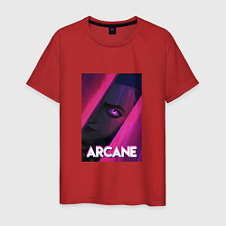 Футболка хлопковая мужская Arcane Neon, цвет: красный