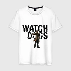 Футболка хлопковая мужская Watch Dogs, цвет: белый