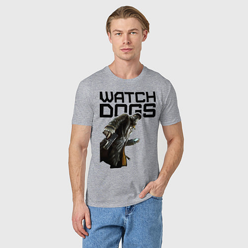 Мужская футболка Watch Dogs / Меланж – фото 3