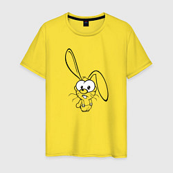 Мужская футболка Заяц пучеглазый