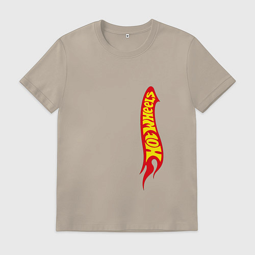 Мужская футболка Эмблема Hot Wheels / Миндальный – фото 1