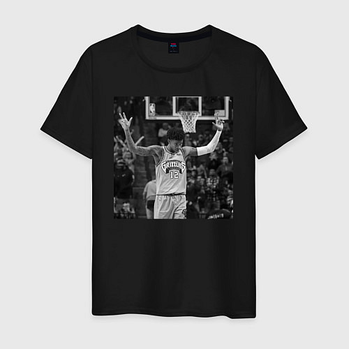 Мужская футболка Джа Морант трехочковый / Черный – фото 1