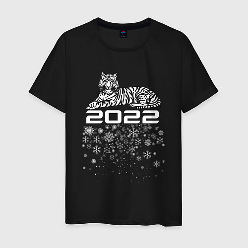 Мужская футболка Тигр 2022: White / Черный – фото 1