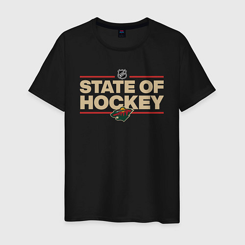 Мужская футболка Minnesota Wild NHL Миннесота Уайлд НХЛ / Черный – фото 1