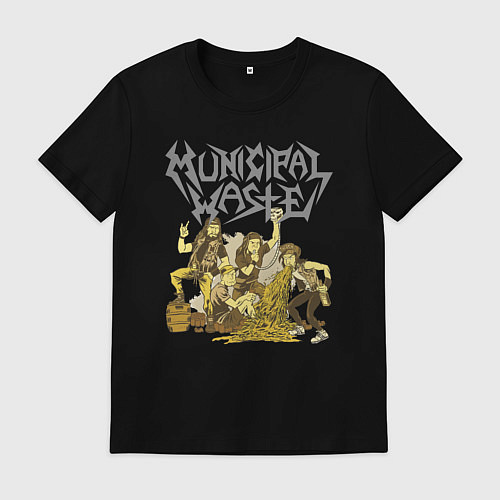 Мужская футболка Municipal Waste - трэшовая компашка! / Черный – фото 1