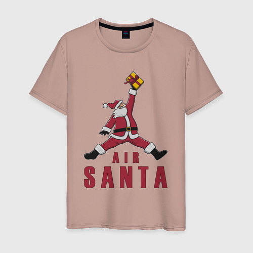 Мужская футболка AIR SANTA ЭЙР САНТА / Пыльно-розовый – фото 1