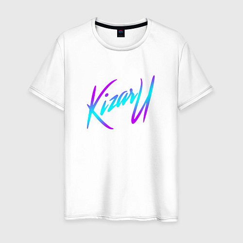 Мужская футболка КИЗАРУ НЕОН ЛОГО KIZARU NEON LOGO / Белый – фото 1