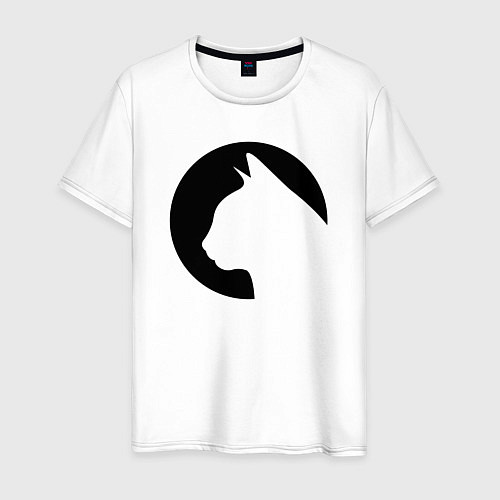 Мужская футболка Сиулэт кошки светлый / Белый – фото 1