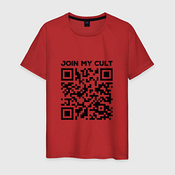 Футболка хлопковая мужская Join My Cult, цвет: красный