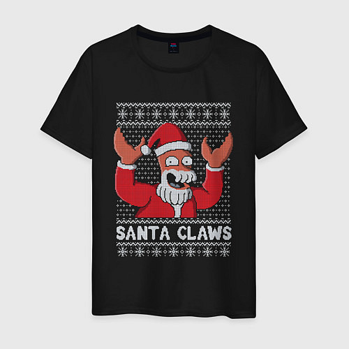 Мужская футболка ЗОЙДБЕРГ КЛАУС, SANTA CLAWS ФУТУРАМА / Черный – фото 1