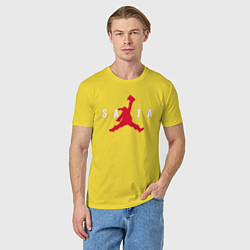Футболка хлопковая мужская AIR SANTA - ЭЙР САНТА, цвет: желтый — фото 2