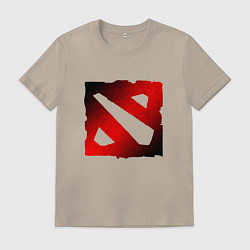 Мужская футболка ЧЁРНО КРАСНОЕ ЛОГО ДОТА 2 DOTA 2 LOGO
