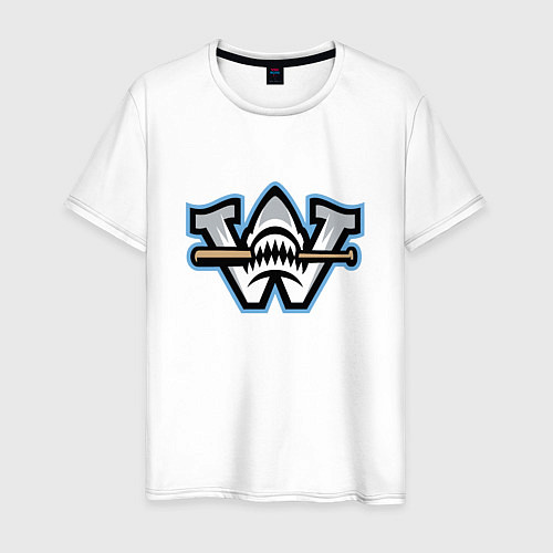 Мужская футболка Wilmington sharks - baseball team / Белый – фото 1