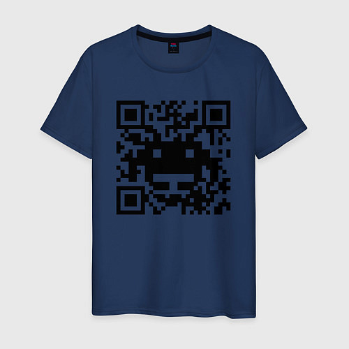 Мужская футболка QR-Monster / Тёмно-синий – фото 1