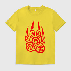 Мужская футболка ПЕЧАТЬ ВЕЛЕСА КРАСНЫЙ ЛАПА ВОЛКА