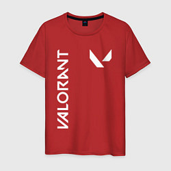 Футболка хлопковая мужская Valorant - Logo, цвет: красный