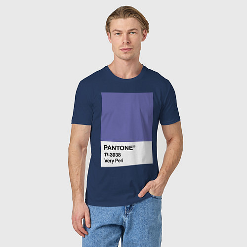 Мужская футболка Цвет Pantone 2022 года - Very Peri / Тёмно-синий – фото 3