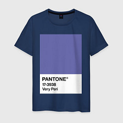 Футболка хлопковая мужская Цвет Pantone 2022 года - Very Peri, цвет: тёмно-синий