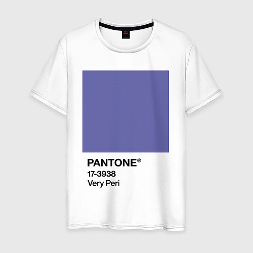 Мужская футболка Цвет Pantone 2022 года - Very Peri / Белый – фото 1