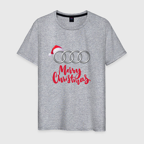 Мужская футболка AUDI MERRY CHRISTMAS / Меланж – фото 1